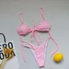 Kobiety Bikini Designer Swimsuit strój kąpielowy Bikini 21 Kolory plisowane Zebrane sznurki seksowne bikini 2108