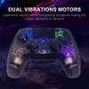 Kontrolery gier Joysticks bezprzewodowy gamePads Bluetooth Pilot Control z 6-osiowym Gyro RGB Kontroler gier do gry station 3 4 PCY240322