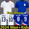 2024 Pulisic McKennie Soccer Jerseys Morgan Reyna Aaronson Swanson Adams Lloyd 24 25 America USA USA Jersey Football Shirt Player Jersey Men Kits Kits