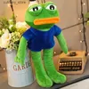 Stuffed Plush Animals Creative 50-90cm Cute Magic Expression Pepe The Frog Sad Frog Plush 4chan Me Toys Stuffed Animal Dolls for Kids Lovely Gift L240322