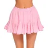 Half Length Skirt A-line High Waisted Pleated Mini Skirts Elastic Waist Short Dress Tennis Casual Yoga Sports Pants