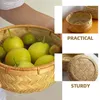 Dinnerware Sets Dried Fruit Bread Basket Storage Baskets Woven Empty Gift Tray Bamboo Candy Plate Reusable Dessert Country Decor