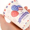 Kubki jednorazowe Słomki 48 PCS Paper American Flag Paper Cup 4 lipca impreza motywowa na festiwal niepodległościowy Dekor Dorad Kawa Water House gospodarstwo domowe