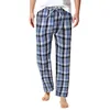 メンズスリープウェアファッションカジュアルな大きな格子縞のレースコットンはパジャマのホームパンツセットパジャマナイトガウン睡眠を着ることができます