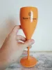 6x Veuve Clicquot Acrylique Plastique Champagne Orange Flûtes Verres à Vin 180ml Haut de Gamme