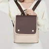 Ryggsäck chikage läderväska kontrast färg all-match högkvalitativ skolväska lyx mode fritid resependlare kvinnor
