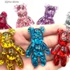 Aimants pour réfrigérateur Dessin animé mignon aimant de réfrigérateur à la mode or argent bleu rouge rose paillettes scintillantes ours aimant de réfrigérateur cadeau pour enfants décoration de la maison