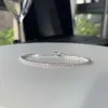 Enkelt rent silverarmband med diamant för flickor gåva par män och kvinnor minneslånga kärlek kärlek