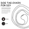 Hundhalsar Tagkedjor Halsband Rostfritt stål Boll för DIY Craft Pärlade män och kvinnor