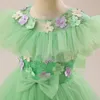 Beauty Green Jewel Flower Girl Dresses Girl's Birthday Sukienki Dziewczyny Party Spódnica Girl Everyday Dress Party Neve SZ 2-4 D322135