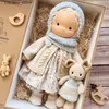 Stuffed Plush Animals Handmade Waldorf Doll Plush Baby Doll Waldorf Astoria Plush Doll Clothes Soft Doll Cute Litt Girls Rag Christmas Birthday Gift L240322