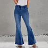 Jeans da donna 1946 Leggings Moda donna Lavaggio ad acqua Pantaloni svasati in denim ad alta elasticità Rockery Taglio a stivale