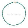 Summer Turquoises Stone Beaded Necklace Round Seed Beads Choker Necklaces for Female Clavicle Chain Women Fashion Jewelry