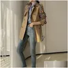 Women Trench Coats Design Płaszcz Kobieta Kobieta Klasyczna Windbreaker Wodoodporna brytyjska Anglia Style Autumn Winter Clothing Dowód A OTCMS