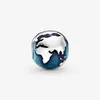 Blue Globe Clip Charm Pandoras 925 Sterling Silver Charms Set Snake Chain Bracelet Making Bead Clips Girlfriend Gift with Original Box Top Quality Fast Shipping