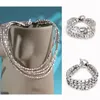 Alliage d'acier inoxydable couleur argent mignon sans boucle mode breloque perle Bracelet collier vente en gros gratuite 240307