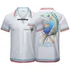 Casa Blanca T Shirt Casablanca Xuan Battle Żaglówka Print Plaży Lazy French Loose Shirt Men Letni wypoczynek