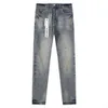 Jeans viola da uomo jeans autunnali e invernali pantaloni a gamba dritta da uomo Pantaloni di tendenza della moda americana di alta strada