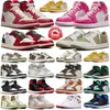 jumpman 1 1s lage basketbal heren schoenen omgekeerd mocha groene gloed zwart fantoomjaar van de draak fierce roze kanarie golfschoenen vrouwen mannen sneaker big size 13 trainers