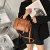 2022 New Ins Vintage Lock Classic Satchel Bag Natural Cowhide Leather Women Messenger Bag Luxury Yellow Female Handbag