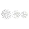 Vases Flower Arrangement Holder 3pcs Stainless Steel Grid Fixer Floral Insert Ring Art Decoration Arranger Twist