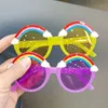 2 pcs Fashion luxury designer Rainbow childrens Sunglasses 2020 new baby cartoon cute little girl Sunglasses anti ultraviolet Sunglasses