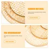 Dinnerware Sets 3Pcs Hand-woven Bamboo Baskets Multi-function Mesh Strainers Household Trays