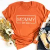 T-shirts pour femmes Mommy Est.T-shirt d'annonce de cadeau de fête des mères, pour maman, hauts pour maman, 2024