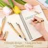 Bamboo Pens Wooden Retractable Ballpoint Pen Black Ink 1mm Sustainable Writing Eco-Friendly Bamboo Pens Bulk For Home Office School Supplies Writing Gifts