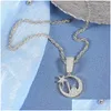 Pendant Necklaces Uni Glamorous Hip Hop Moon Lighthouse Star Necklace Matching With 4Mm Wide Rope Chain Or Tennis For Fashion Jew Drop Ot7Hj