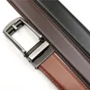 Ceinture Click pour homme avec fausse aiguille et cuir double couche