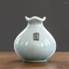 Vase Creative Geyao Ice Crack Porcelain Vase Chinese Style Hydroponicsフラワーアレンジメントオフィスデスクトップ装飾品の装飾