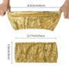 1050 pz Oro Paillettes Telai per sedie Nastro Decorazioni per feste Fascia per matrimoni Sedie allungate Arco per eventi Banchetti 240307