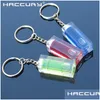 Level Measuring Instruments 20Pcs/Lot Haccury Key Chain Small Bubble Spirit Acrylic Square Instrument Size 15X15X36Mm Drop Delivery Dhhpw