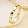 XIXI Wholesale Designer Famous Branded Custom 18K Gold Plated Four Leaf Clover Stainless Steel Fashion Jewelry Bracelet Bangle