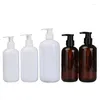 Storage Bottles 10pcs 8oz Lotion Pump Refillable Bottle Plastic Clear White Brown Cosmetic Packaging 500ml 300ml 250ml Empty For Shampoo