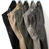 Heren elastische taille 100% katoenen broek Casual broek Dagelijks recht Cargo Effen kleur plus maat M6XL 240313