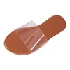 Pantofole da donna estive slip on scarpe casual open toe trasparenti sandali rotondi traspiranti con fondo piatto morbido da passeggio