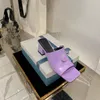 Sandali da donna Pantofole moda estate di lusso Tacco alto Vernice Rivetti in vera pelle Scarpe Casual Scarpe da donna colorate di design silenzioso con scatola