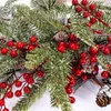 Decoratieve bloemen rood 5.9Ft Vine Christmas realistisch bordeauxrood hangend voor Kerstmis Winterjaar open haard