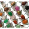 Solitaire Anel Bk Lotes 100 Pcs Vintage Luxo Strass Sier Tone Clear Stone Beautif Noivado Festa Elegante Jóias Drop D Dhgarden Dh7Eq