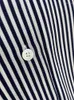 Kadın bluzları Kadın Dönüş Yaka Çizgileri Bluz Ön Kısa Arka Uzun İlk Bahar 2024 Dişli Breatted Silk Gömlek