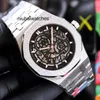 Relógios de pulso Mecânico Audemar Automatic Hollow Mens Watch 45mm Business WristWatch Waterprof Montre