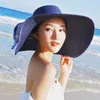 Wide Brim Hats Seaside Sunscreen Straw Hat Foldable Beach Women's Big Brimmed Sun Vacation Travel