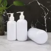 Botellas de almacenamiento 10 unids 8 oz Bomba de loción Botella recargable Plástico Claro Blanco Marrón Embalaje cosmético 500 ml 300 ml 250 ml Vacío para champú