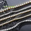 New 3MM 4MM 5MM S925 Sterling Silver 1 Row Moissanite Tennis Link Chain Bracelets Women Men Hip Hop Bling Ice Out Rapper Jewelry