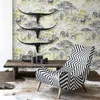 Wallpapers Custom Nordic Retro African Impression Grassland Elephant Mural Wallpaper Simple And Beautiful Black White Bedroom