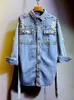 Spring And Autumn Shirt Womens Denim Jacket Trend Fashion Woman Blouse Shirts Clothing Top 240315