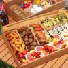 Kraft Paper Afternoon Te Picnic Box Spring Outing Food Tiramisu Box Bento Packing Box Christmas Gift Boxes Window Display LX6407