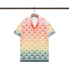 Fashion Hawaii Floral Print Beach Shirts Men's Designer Silk Bowling Shirt Casual Hawaiian Men Summer Blouse Short Sleeve Loose tee